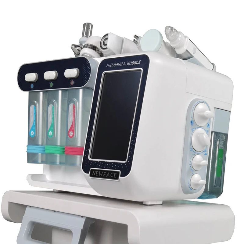 Multifunktionale 7-in-1 H2O2 kleine Blasenmaschine Sauerstoff-Gesichtsmaschine Schönheit Gesichtslifting-Gerät für Aqua Peel