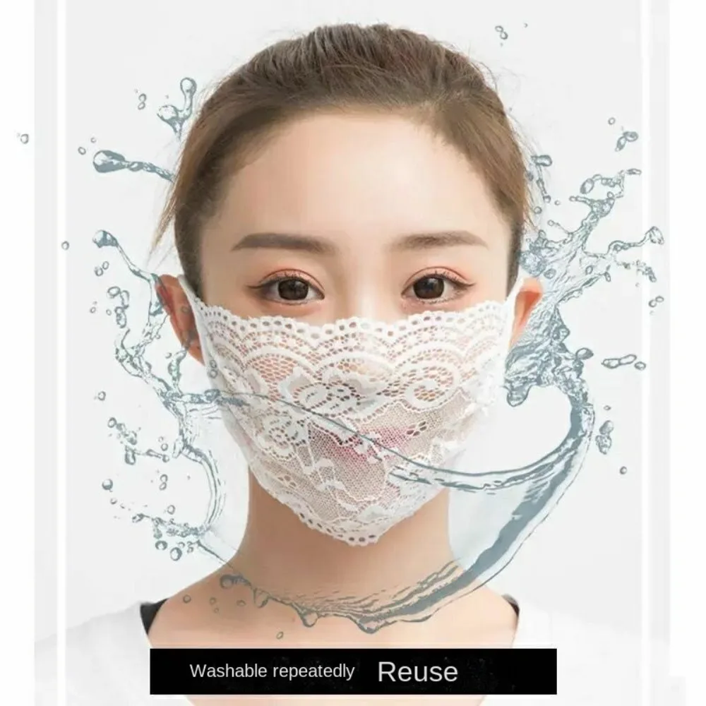 Sunscreen Mask Careful Breathable Lace Wearing Without Tightening Feeling Soft And Comfortable Texture Fine And Exquisite Thorns