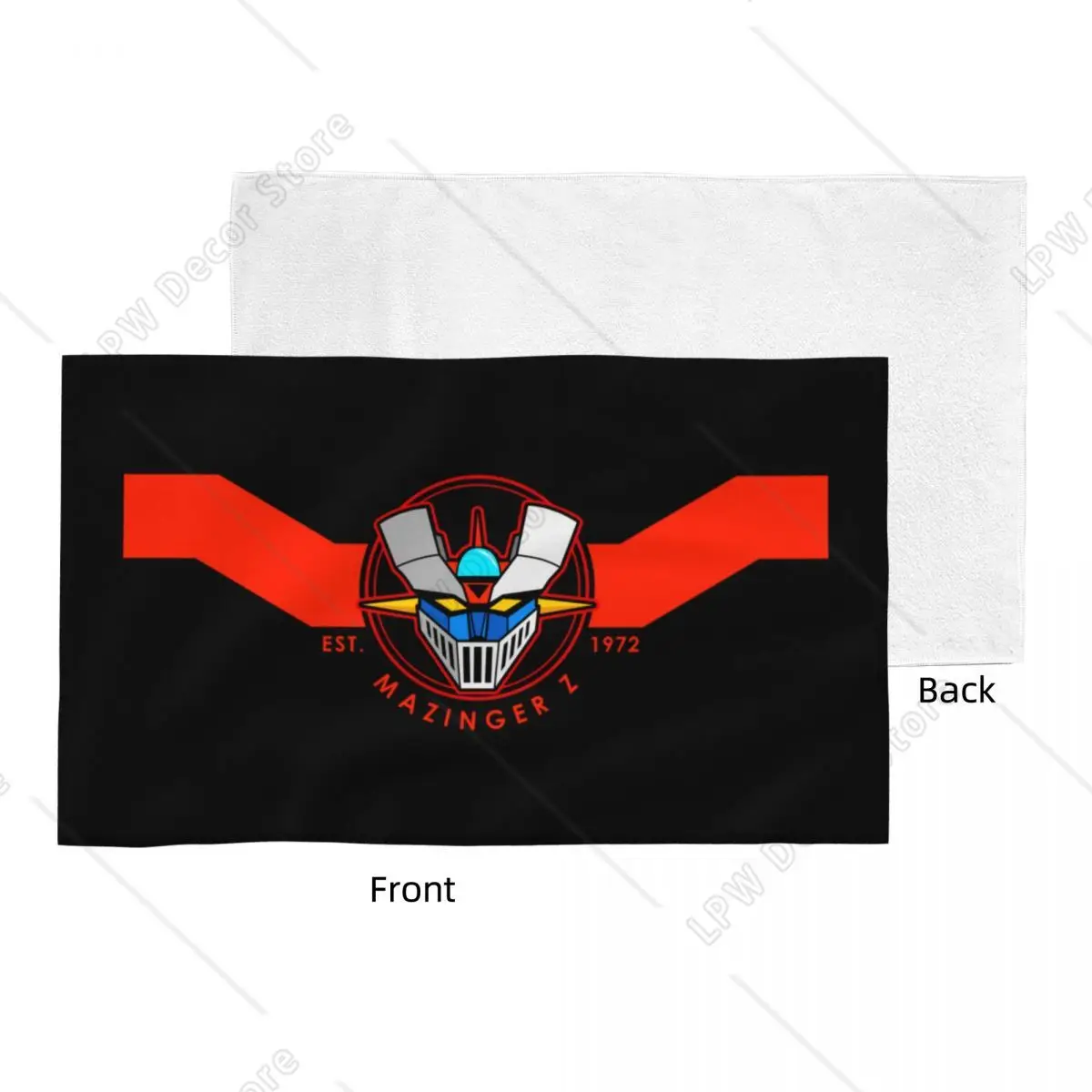 Custom Quick Drying Cotton Face Towel Absorbent UFO Robot Goldorak Sports Towels