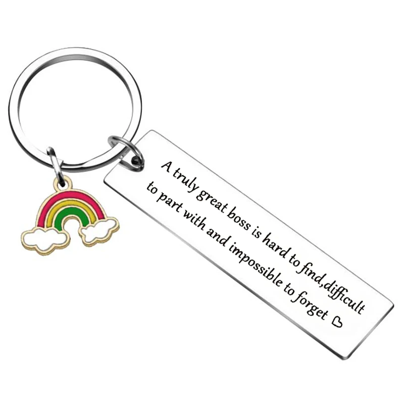 Boss Day Manager Gift keychain Coworker Retirement keyring Boss Lady Gift Employer Mentor Gift Boss Retiring Gifts key chain