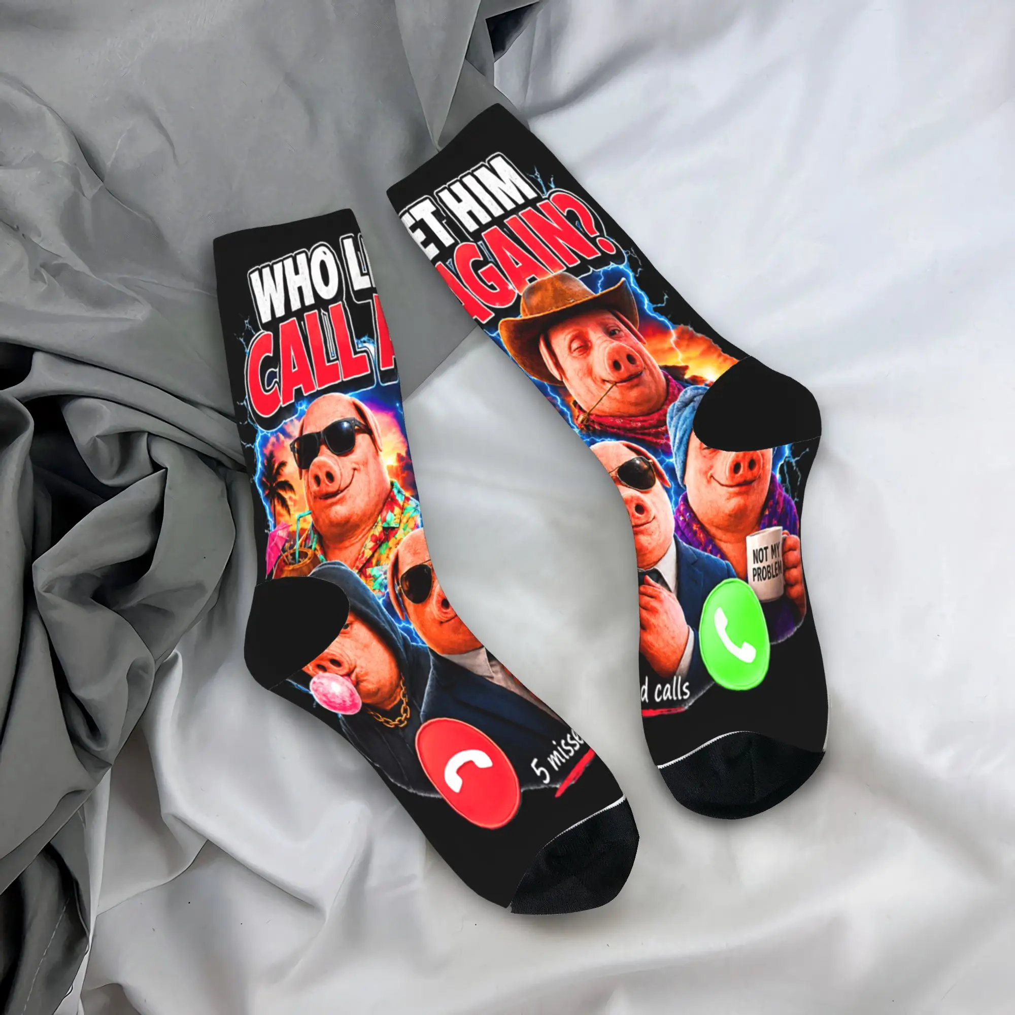 Couple Socks John Pork Who Let Him Call Again Premium Tri Blend Stockings Anti Slip Quality Socks Autumn Design Running Socks