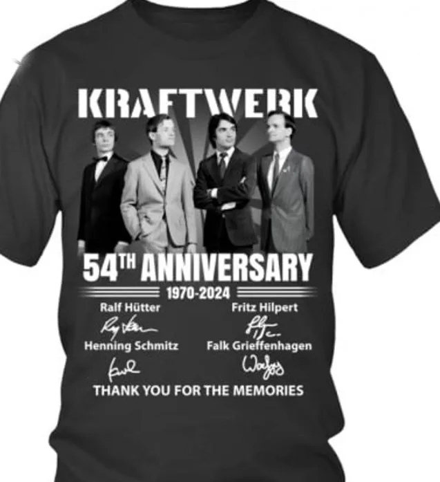 Kraftwerk 54Th Anniversary T-Shirt 1970-2024 Thank You For The Memories