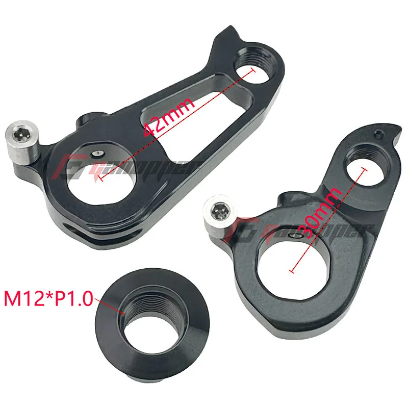 Rear Derailleur Hanger 254090 FOR Scott Spark Scale Stumpjumper, M12xP1.0 Aluminum Alloy Dropout Tail Hook, Black