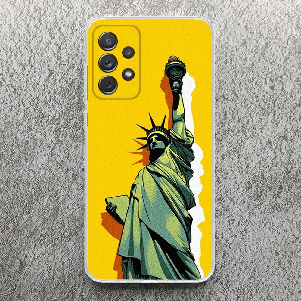 Statue of Liberty Phone Case For Samsung,Galaxy,S20,S21,S22,S23,Fe,Lite,Plus,Ultra Note Shell