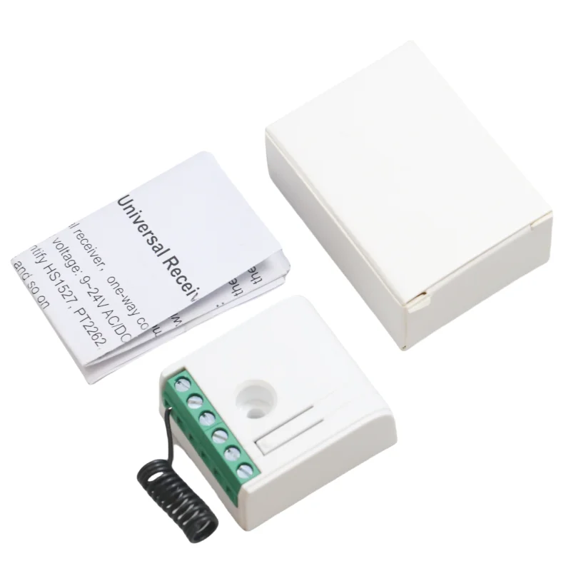 Interruptor de Control remoto de larga distancia, 100M, 433MHz, 1 canal, Mini receptor de relé inalámbrico, 9-24V ac/dc