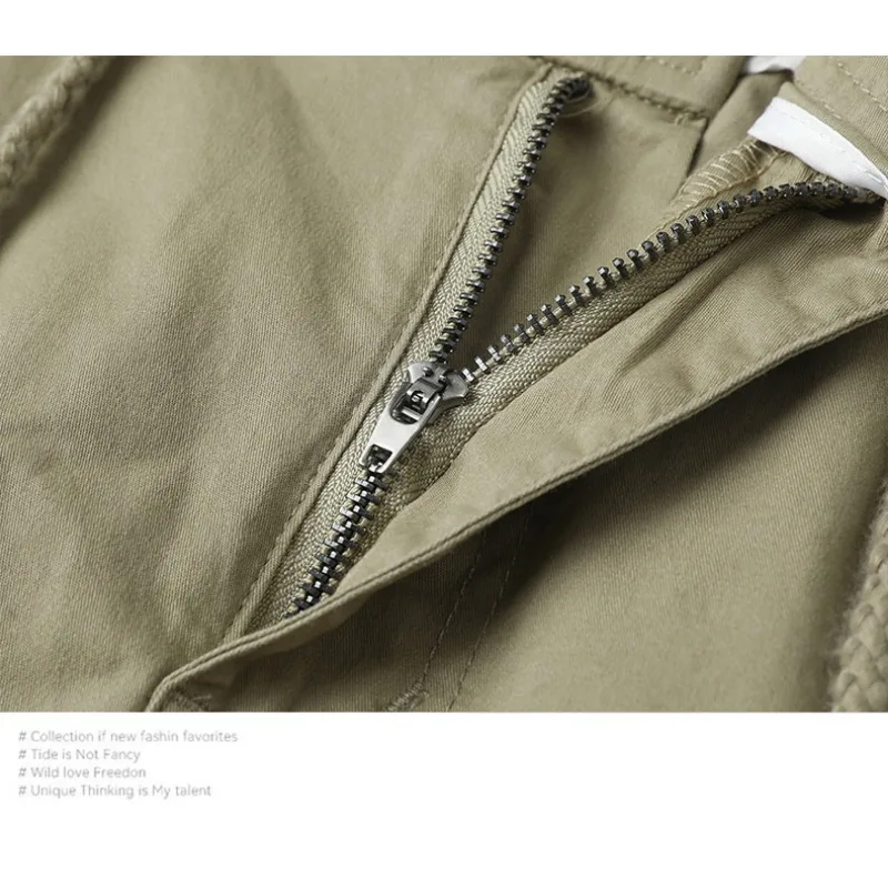 New Spring Autumn Cotton Pants Men Cargo Pants Workwear Trousers Military Multi-pocket Men's Clothing Casual Loose Army Pants