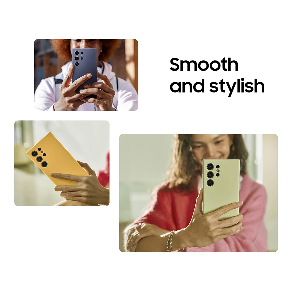 Original Samsung Galaxy S24 Ultra Case High Quality Soft Silicone Cover S24Ultra Protector Shell & Box