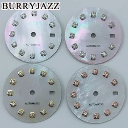 BURRYJAZZ 20.5mm No Logo NH05 Watch Dials Silver/Silver Gold /Silver Rose Gold/ Pink Silver /Dial Fit NH05A Case Crown