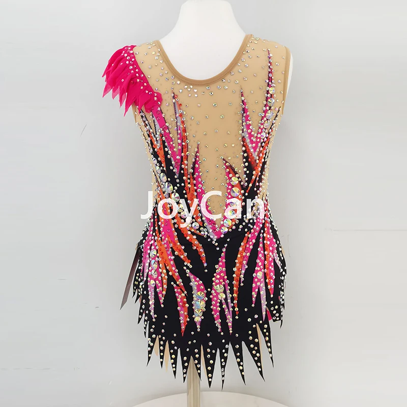 جويكان ثدي جمباز وردي سبانديكس للفتيات والنساء ، ملابس رقص أنيقة للمنافسة