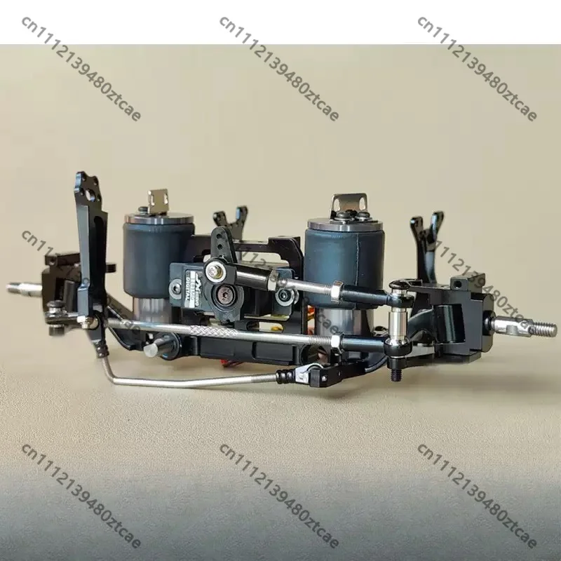 RC Truck Middle Steering Axle Air Suspension, Mechanical Synchronous Linkage Steering Upgrade Parts