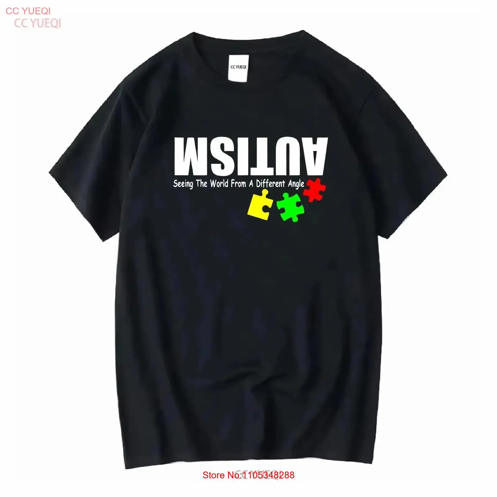 Autismus-T-Shirt, einzigartige Perspektive, Neurodiversität, Top-Awareness-Bekleidung, andere Blickweise, Vintage-Stil, gewaschen, für Herren