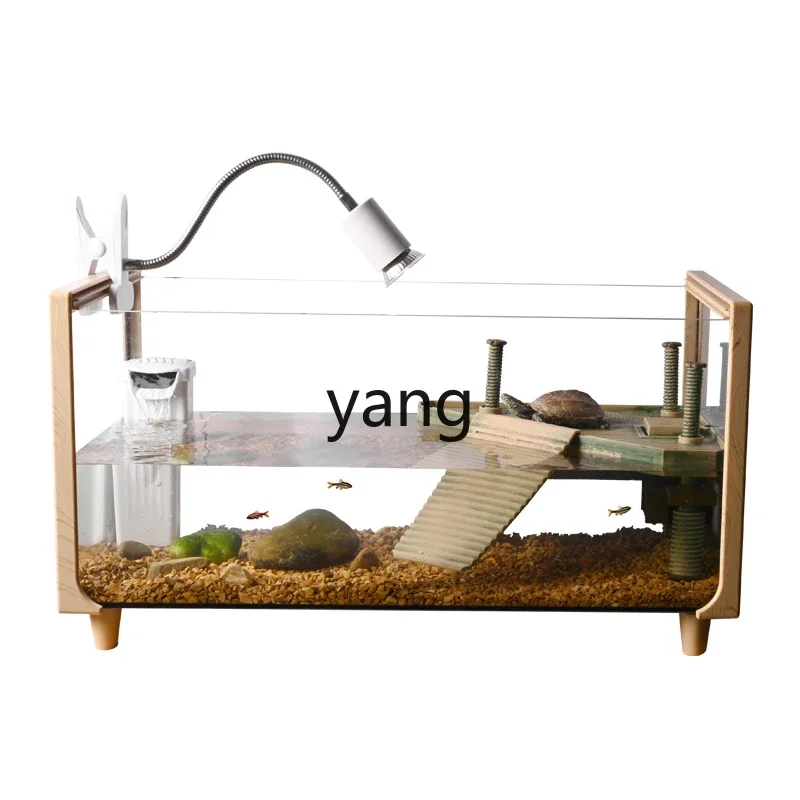 Lmm living room ecological landscaping water and land glass tank special tank house for raising Brazilian turtles