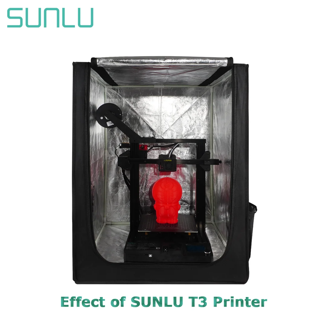 Caja de impresora 3D SUNLU de gran tamaño 650*550*750mm mantiene la circulación interna del calor mejor efecto de impresión para Ender-3/3 P