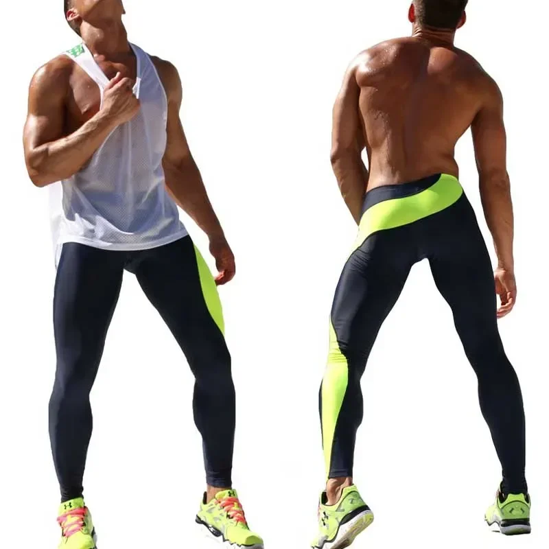 Fashion Mens Joggers Compression Pants High Stretch Casual Pantalones Spandex Tights Men Track Pant For Men Legging