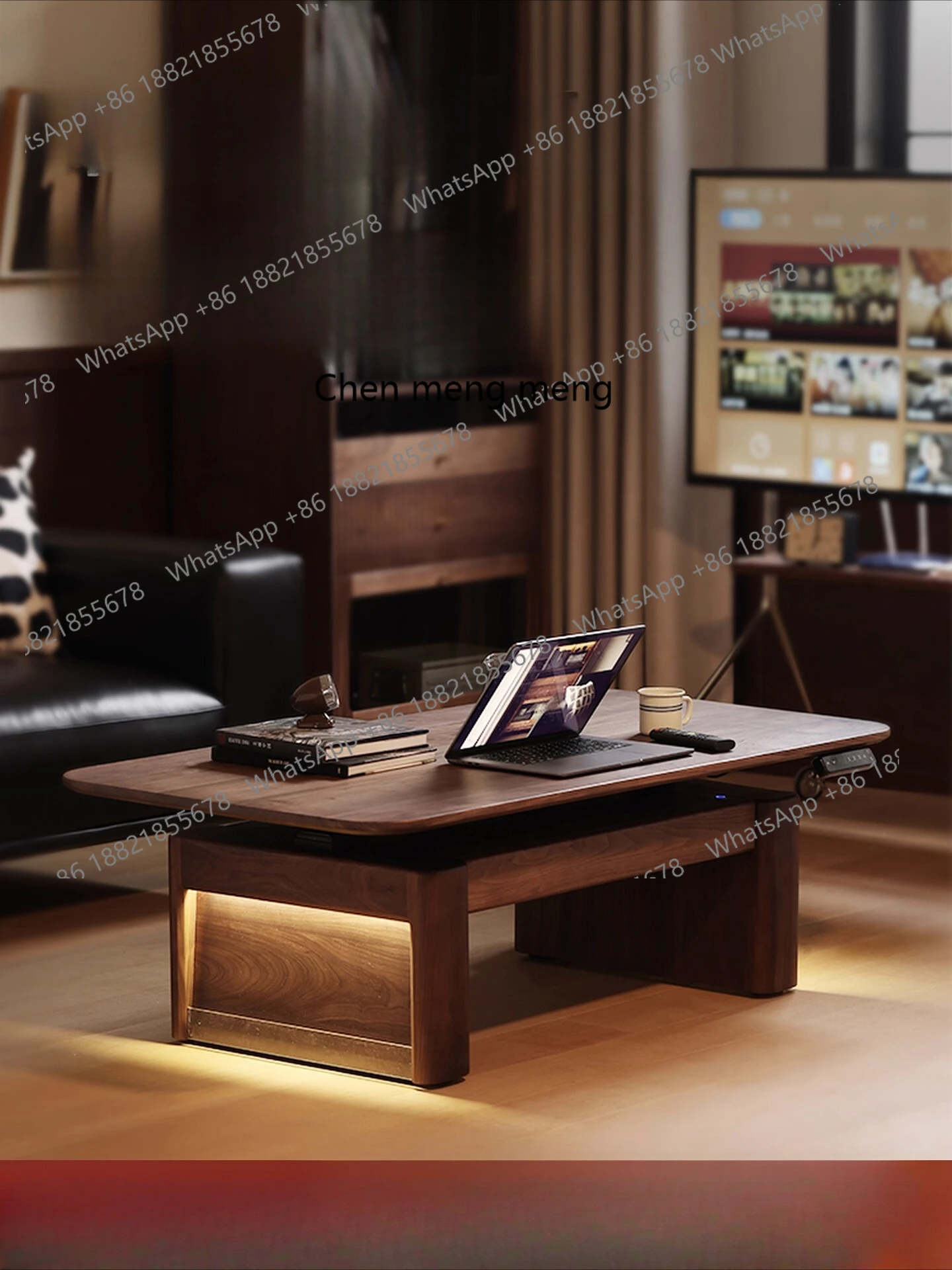 

Electric Lift Coffee Table Dining Table Dual-use Multi-functional Office Computer Desk Small Apartment Mobile Tea Table