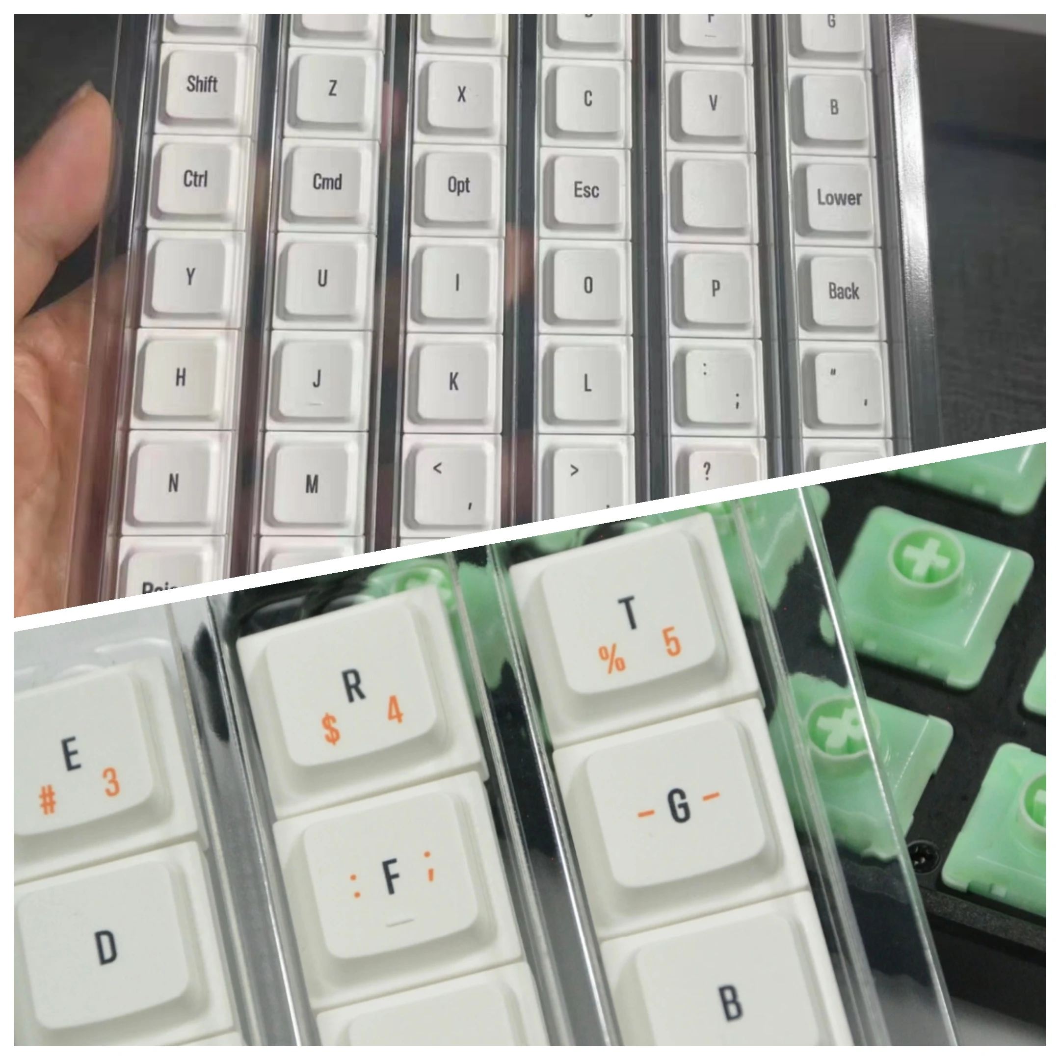 

Набор низкопрофильных колпачков LAK LCK для клавиш Cornix Split Keyboard PC PBT 54 колпачки с буквенными колпачками для переключателей Kailh Choc V2 1353 MX