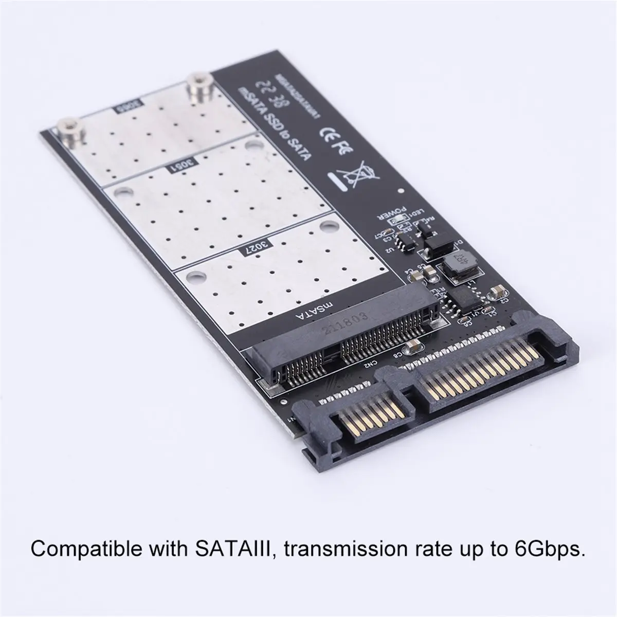 SSD to Adapter Converter Card Up to 6Gps M.2 MSATA SSD to 2.5 Adapter for Laptop Desktop [AAAE 2026]