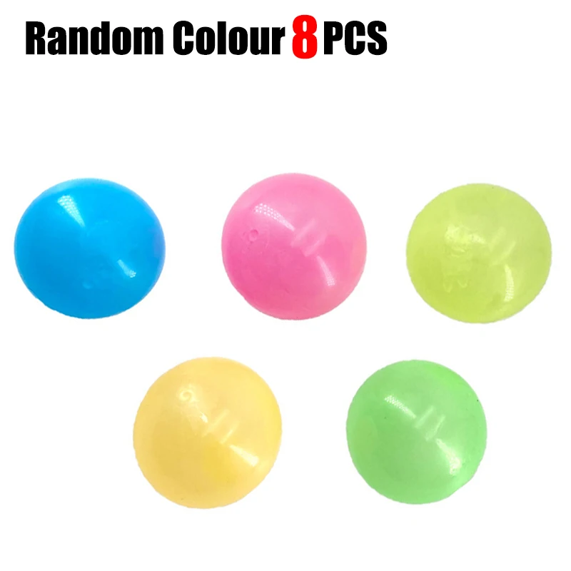 

Novelty Gag Toy Luminous Sticky Target Ball Wall Ball Pressure Relief Toys TPR Interactive Suction Ball Dart Sticky Random Color