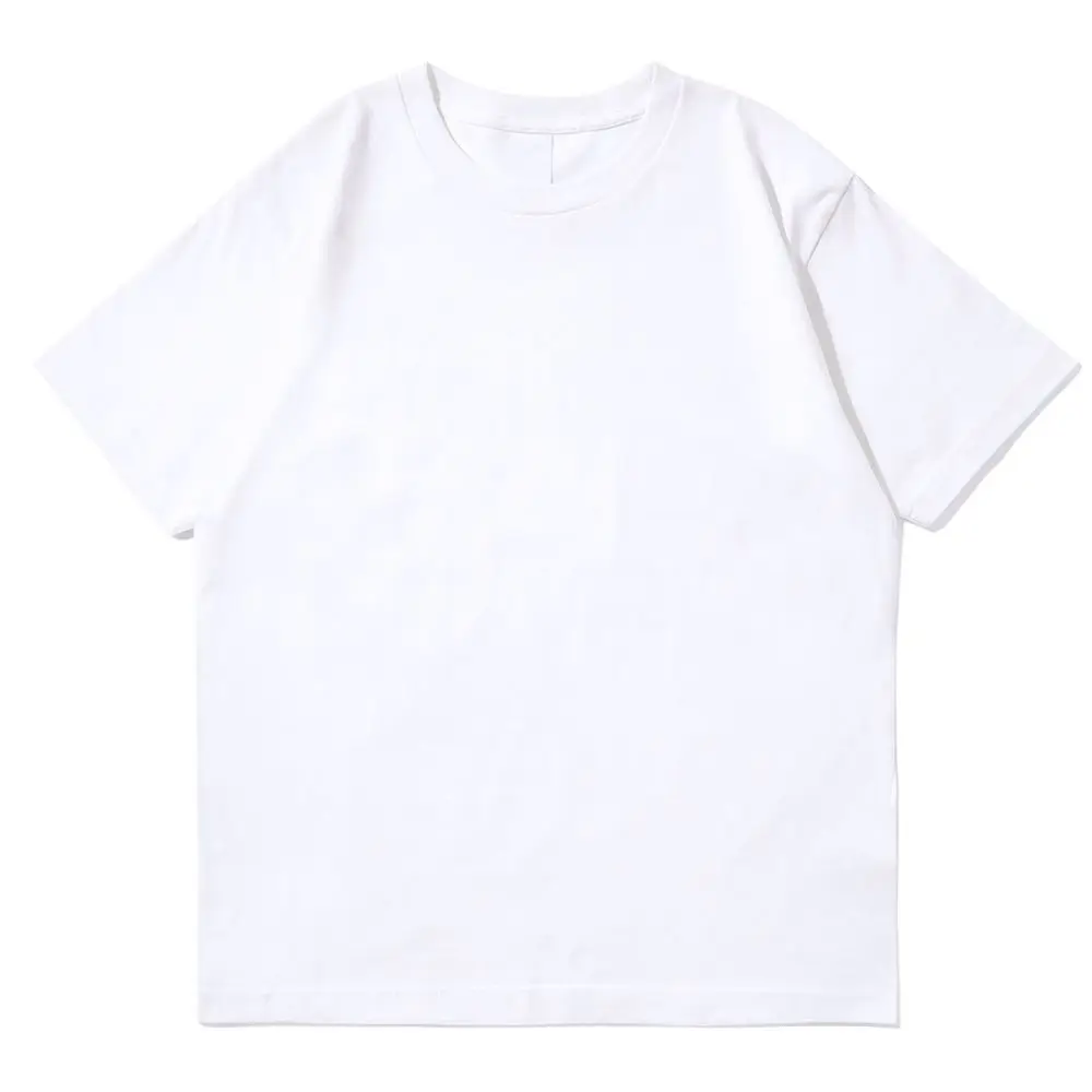 Mens Solid Color T Shirt Heavy Cotton Loose Fit Crewneck Short Sleeve Summer Casual Base Tee Breathable Street Fashion Top