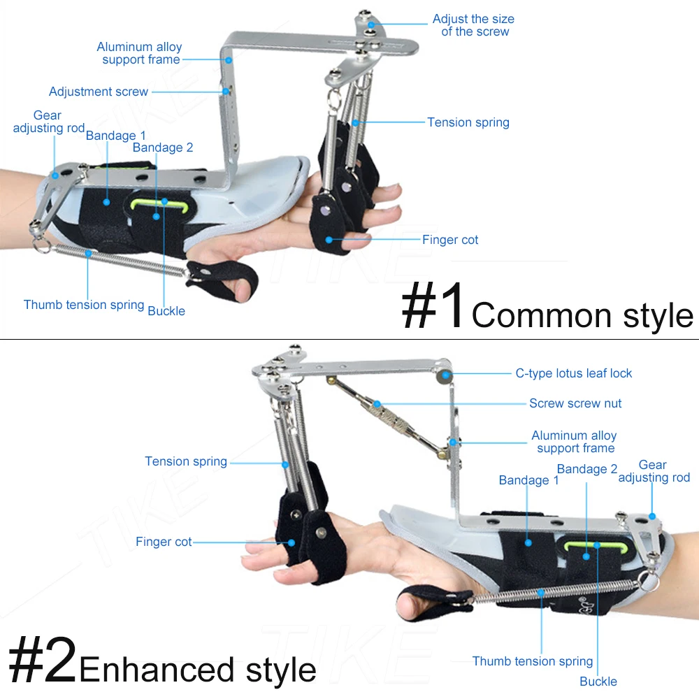 TIKE Hand Posture Corrector Physiotherapy Rehabilitation Training Dynamic Wrist Finger Orthosis for Apoplexy Hemiplegia Tendon