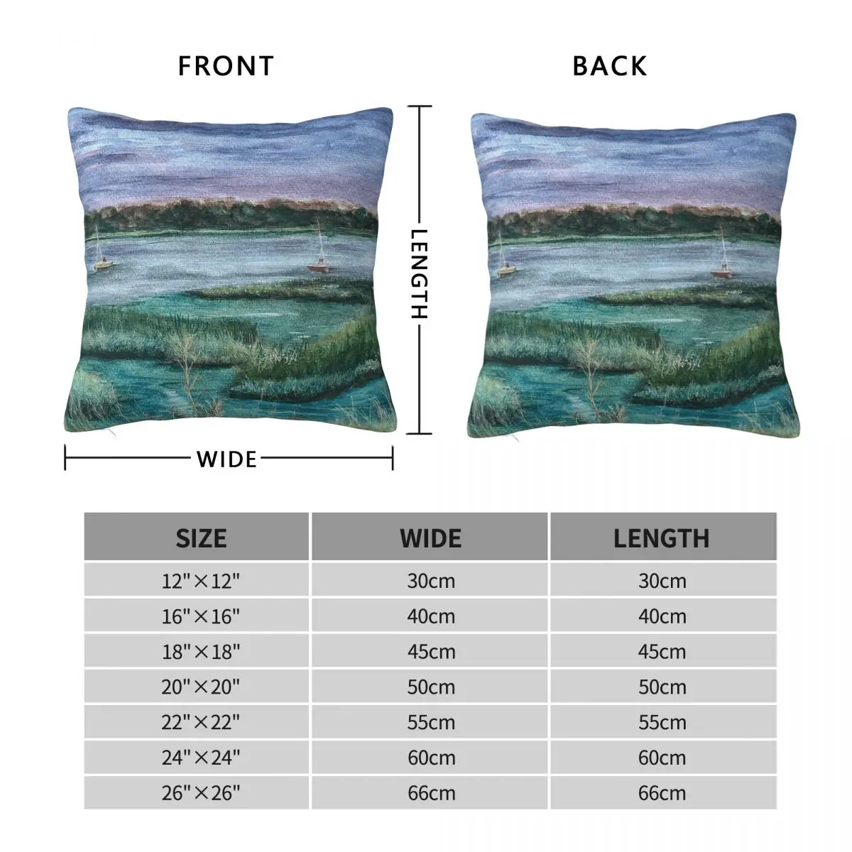 Two Boats On The River Deben Pillowcase Polyester Linen Velvet Pattern Zip Decorative Home Cushion Cover