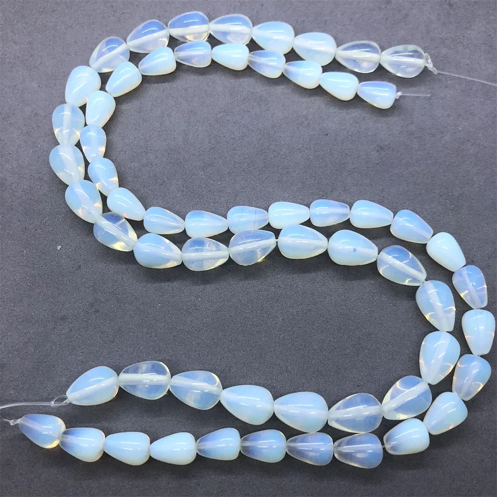 Natural Stone White Opal Beads Water Droplet Opalite Quartz Fit DIY Make Up Charms Beading Beads for Jewelry Making