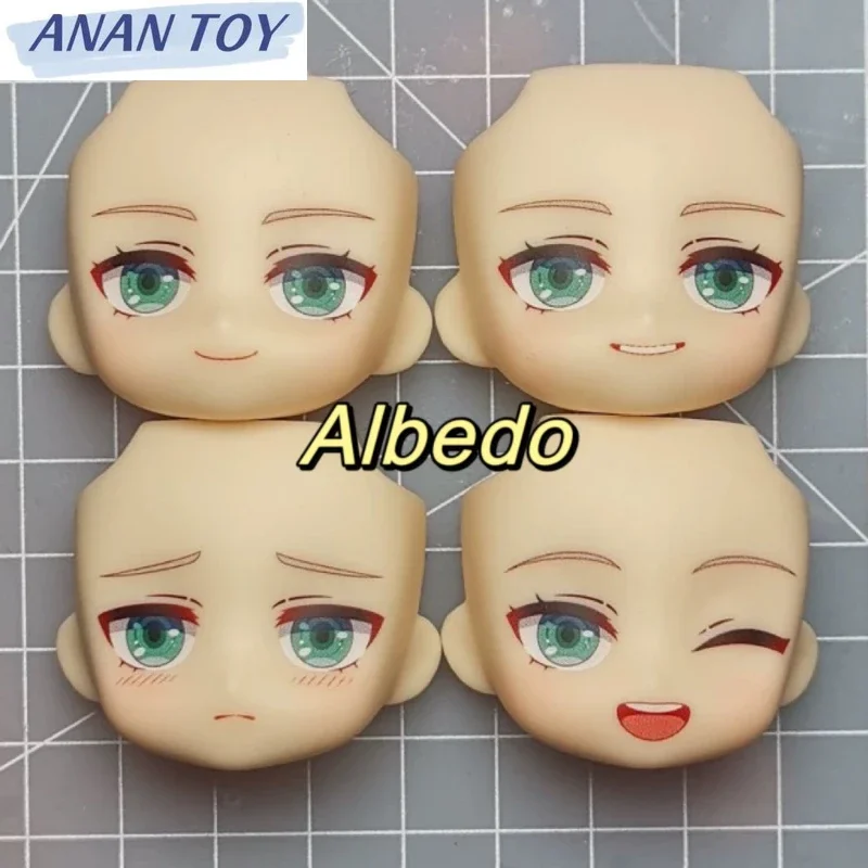 Albedo Ob11 Face GSC YMY Doll Handmade Water Sticker Finished Faceplate Anime Game Cosplay Toy Accessories