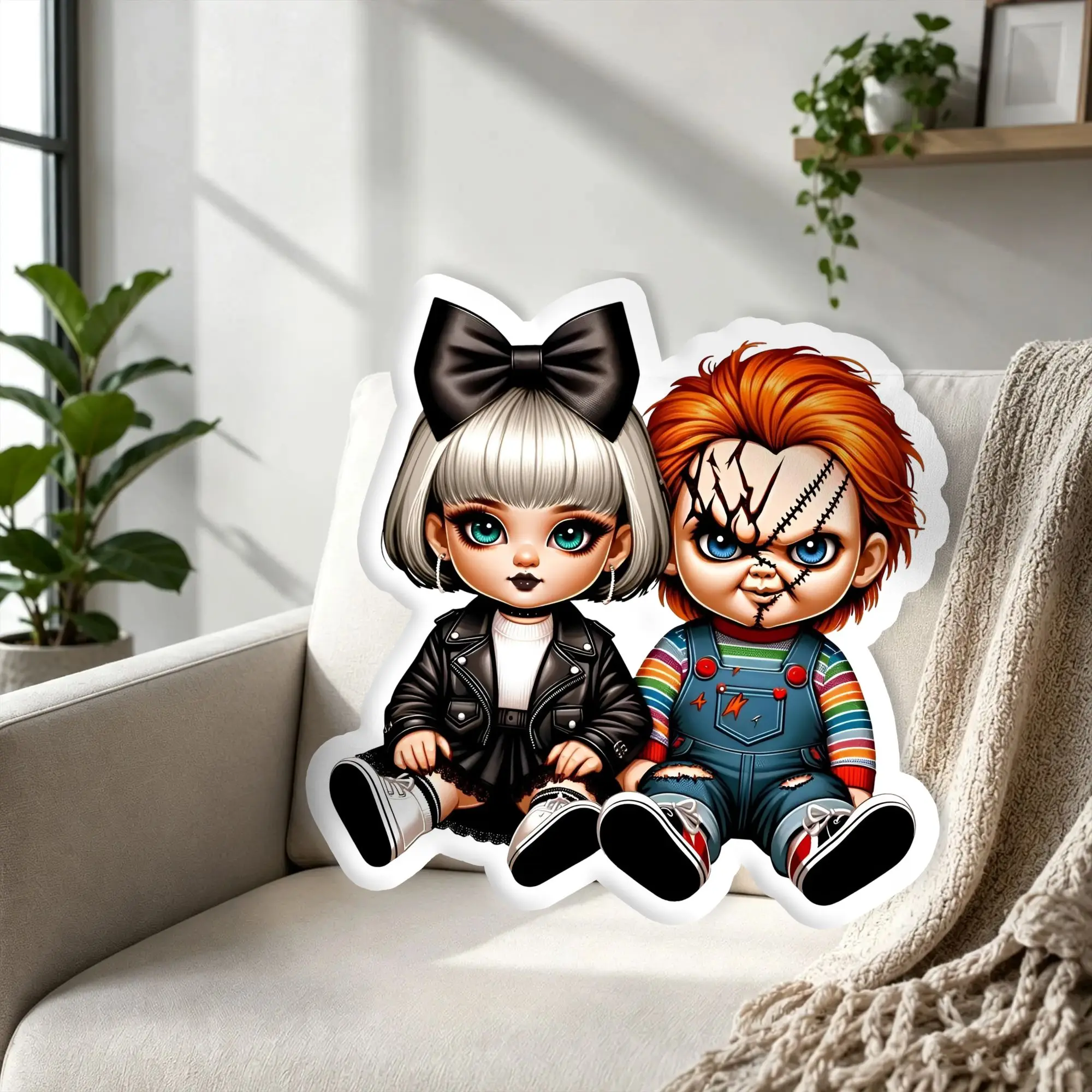 Customized Photo B-Brides of Chuckys Throw Pillow Humorous Good Guys Stuffed Pillow Home Decor