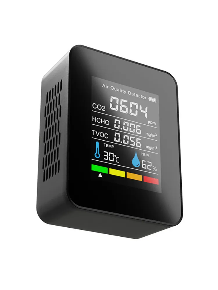 Portable CO2 Detector Sensor - Air Quality Monitor for Oxygen & Concentration Levels at Home