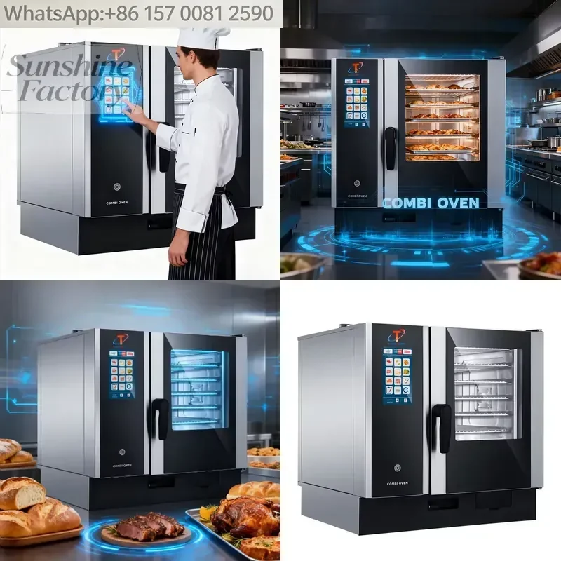 6-Layer Universal Steam Combi Oven with Touch Screen Built-in Boiler Apply to Brand Chains and Supermarketsand Food Factories