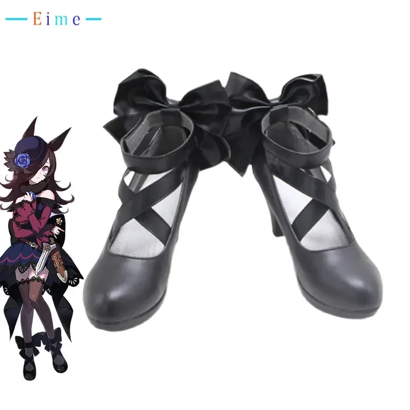 Game Umamusume: Pretty Derby Rice Shower Cosplay Shoes PU Leather Shoes Halloween Carnival Boots Prop Custom Made