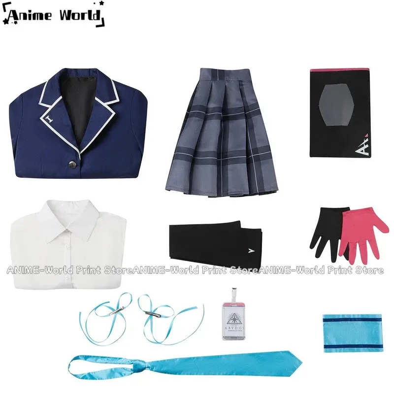 Cosplay costumes for the anime "Blue File" - Sunaookami Shiroko, Kuromi Serika. Suitable for Halloween and Christmas parties.