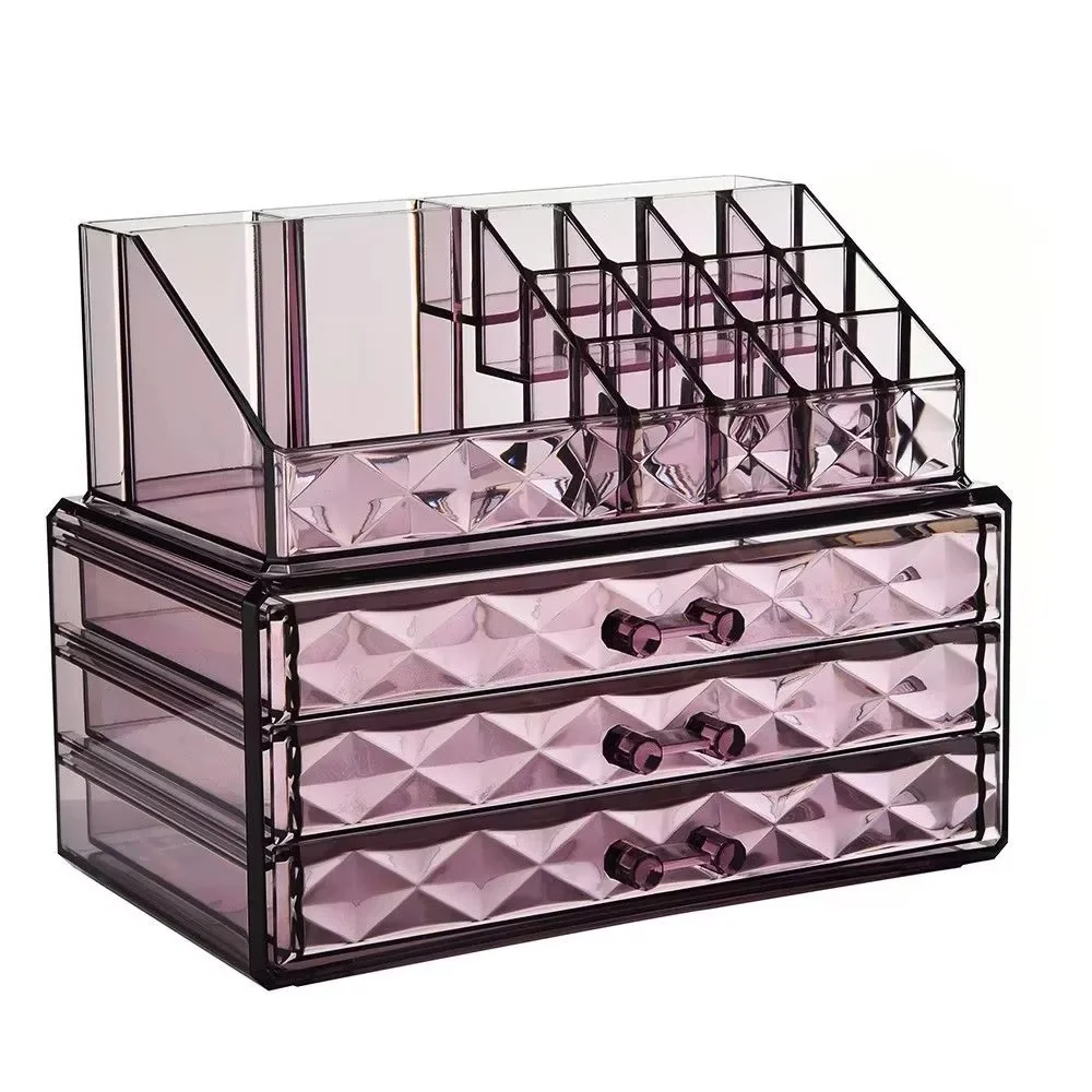 Sanrio Hello Kitty Drawer Makeup Organizer Makeup Brush Multifunctional Organizing Boxs Desktop Makeup Stationery Storage Box