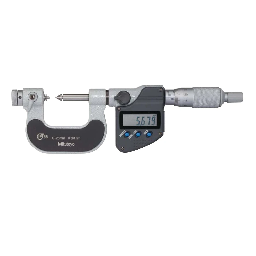 Mitutoyo 326-251-30 TMC-25MX Measuring Range 0-25mm Interchangeable Anvil-Spindle Tip(optional) Digital Screw Thread Micrometers