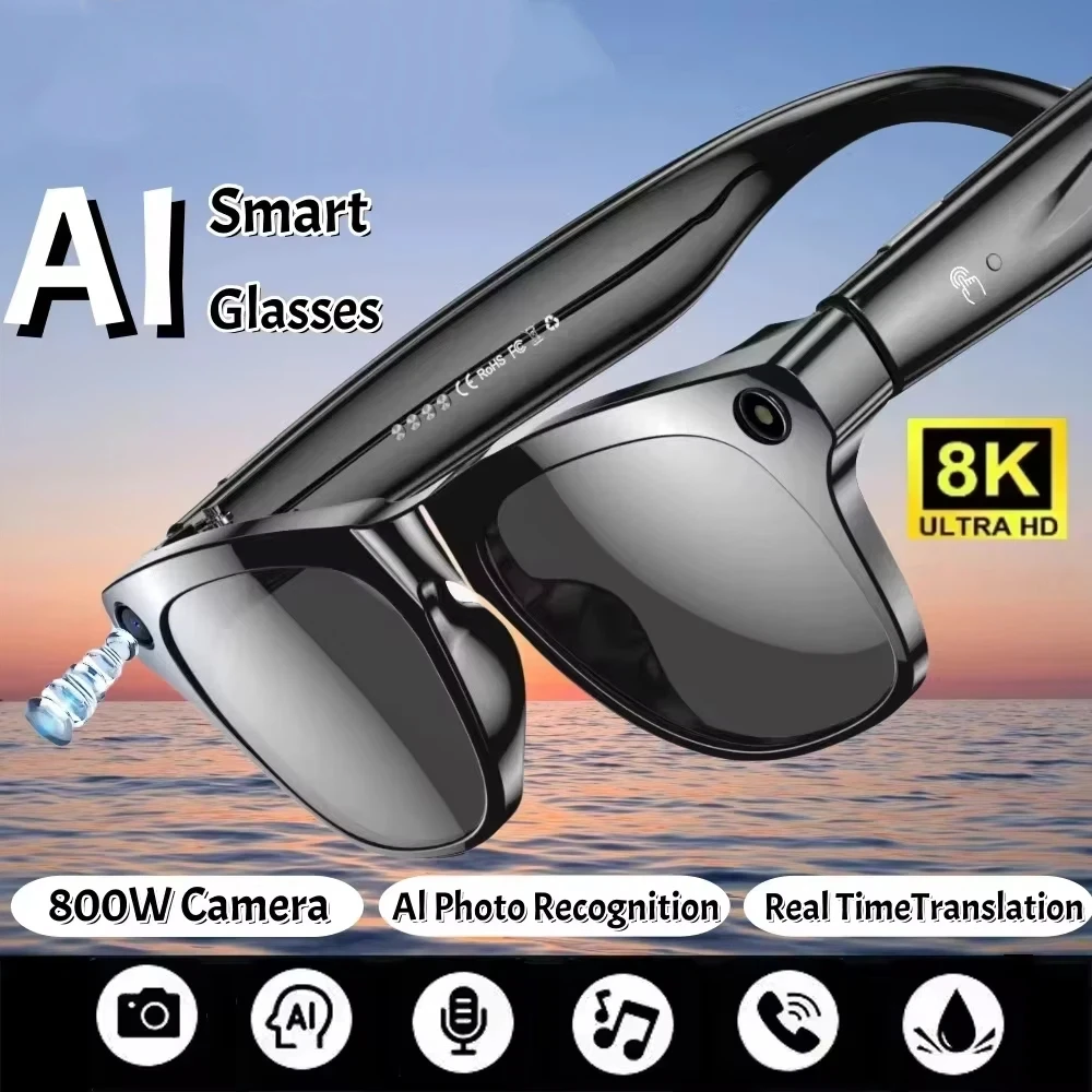 AI Smart Glasses 8K HD Photoch - đánh giá và giá Audio To Music