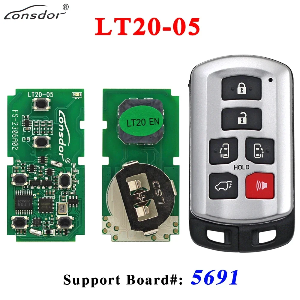 Lonsdor LT20-05 Keyless Go Smart Key For Toyota Sienna 2011-2019 Support Board 5691 Work With K518ISE K518S KH100+