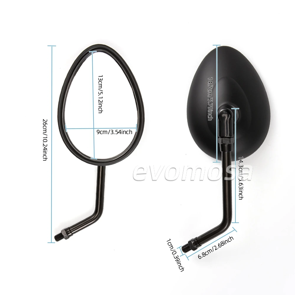 Motorcycle Mirrors Universal 10mm Adjustable For Honda CB500 CB750 For BMW R1200 S1000RR For YAMAHA R7 Bike Scooter Side Mirror