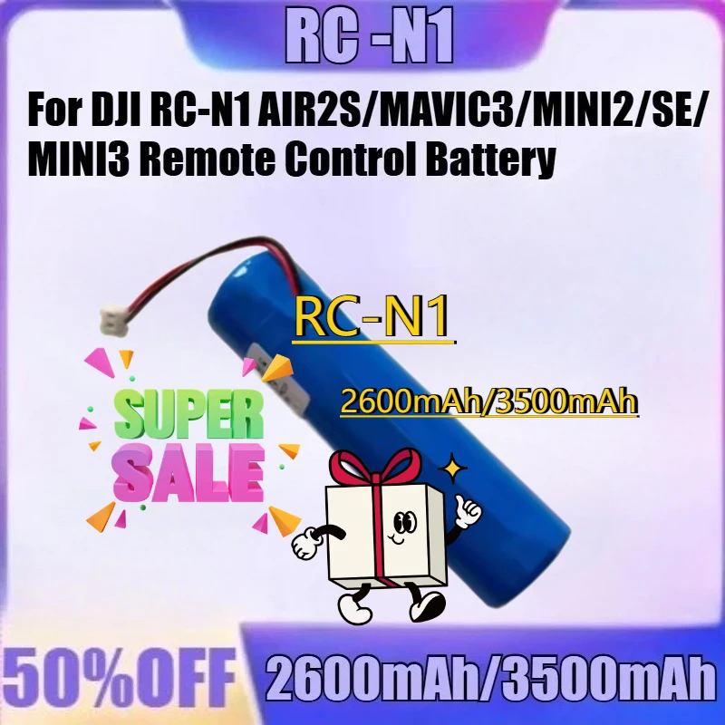 

For DJI RC-N1 AIR2S/MAVIC3/MINI2/SE/MINI3 Remote Control Battery 2600mAh 3500mAh New RC-N1 2600mAh 3000mAh High Quality Battery
