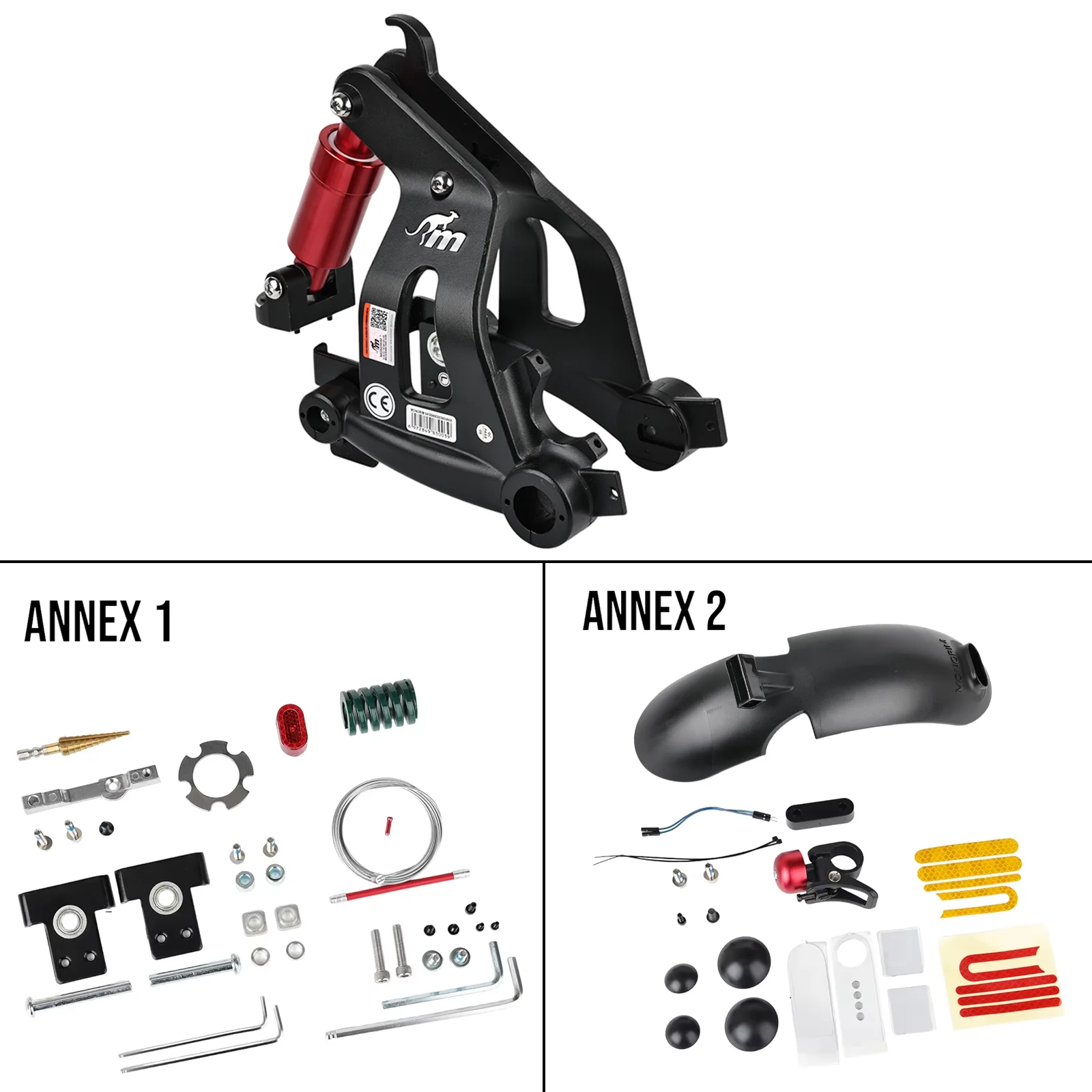 Monorim MR1 Rear Suspension For Xiaomi M365 1s Essential Pro Pro2 Mi3 Shock Absorption Specially 8.5inch 10inch Parts