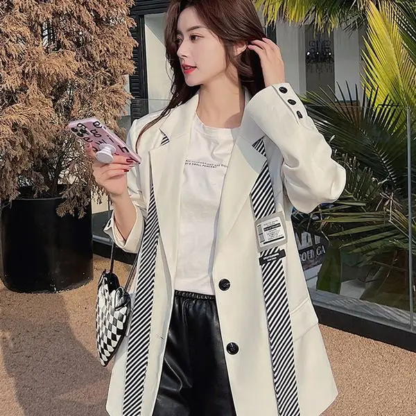 Casual Suit Jacket Fashionable Cardigan Autumn and Winter 2025 New Style Beautiful Temperament Mid-length Versatile Y2K Top