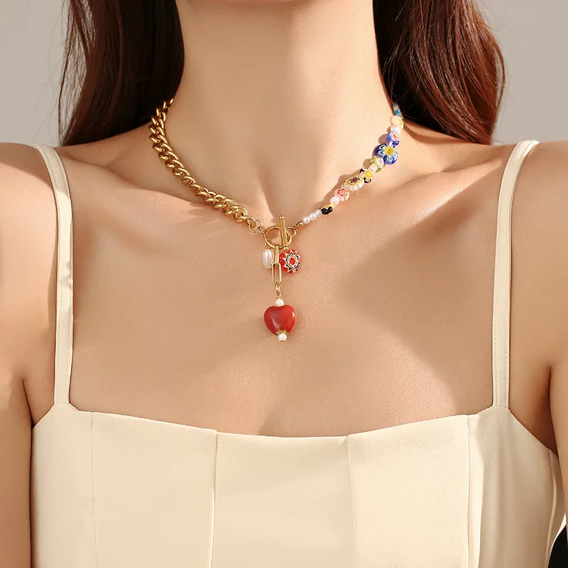 Necklace female Instagram candy female collarbone chain 2022 new sweater chain fashion personality