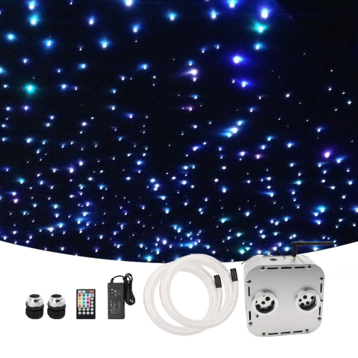 Home Theatre RGBW 32W Dual Emitting Fibre Optic Light Kit Fiber Optic Star Roof Kit