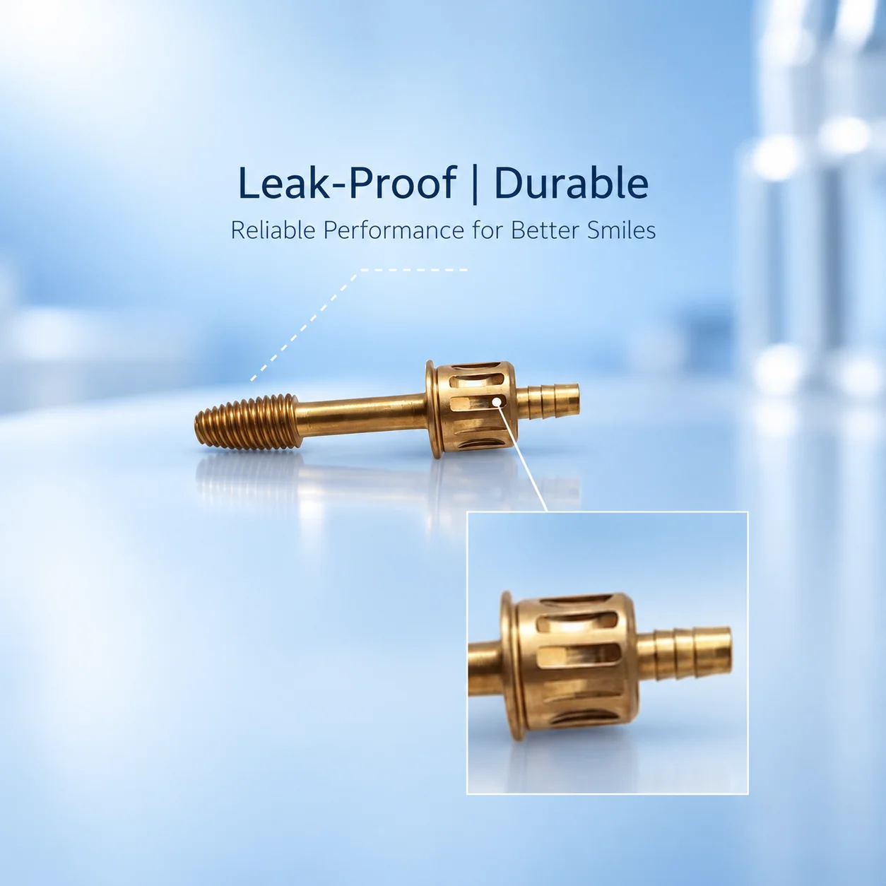 Dental Aqua Tip Water Injection Connector Leak-Proof Fitting Maxillary Sinus Lift Hydraulic Lifter Crestal Guide Clinic