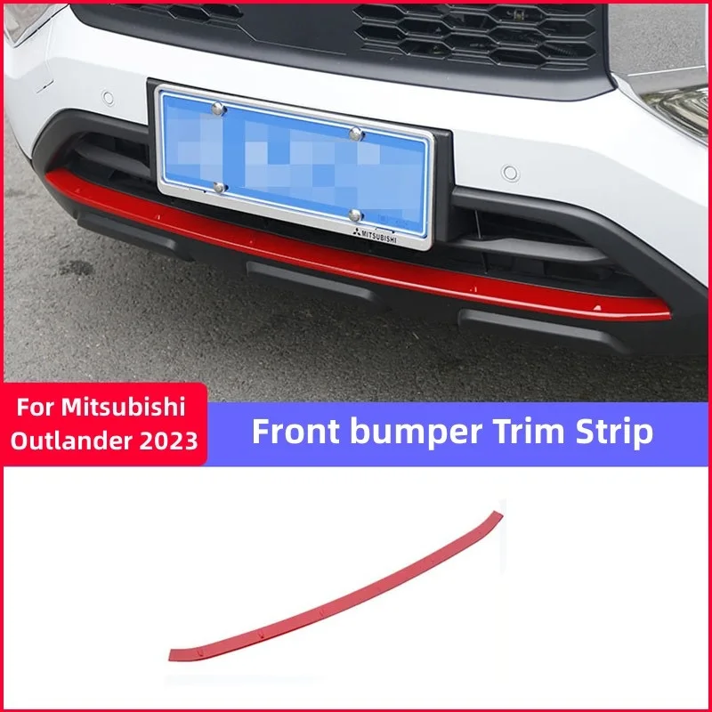 

Front Bumper Lip Spoiler Trim Strip ABS Anti-Colission Grille Decoration Cover for Mitsubishi Outlander 2023 Accessories