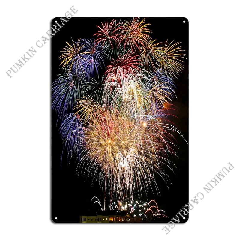 Fireworks Metal Sign Poster Club Garage Club Cave Designer Create Tin Sign Poster