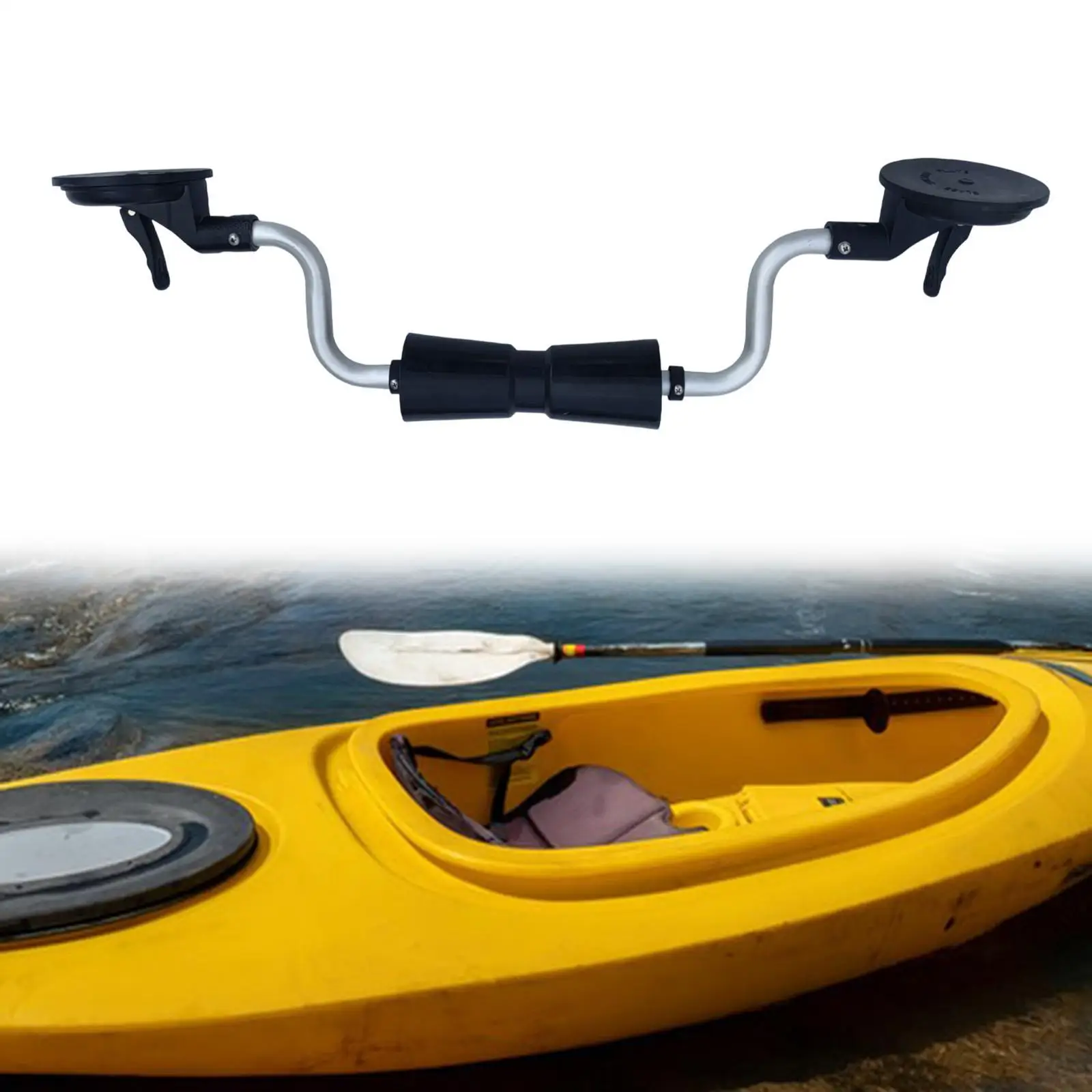 

Kayak Roller Accessory Easy to Install 70kg Load Capacuty Boat Roller Loader Spare Parts with Suction Cups Mount Versatile