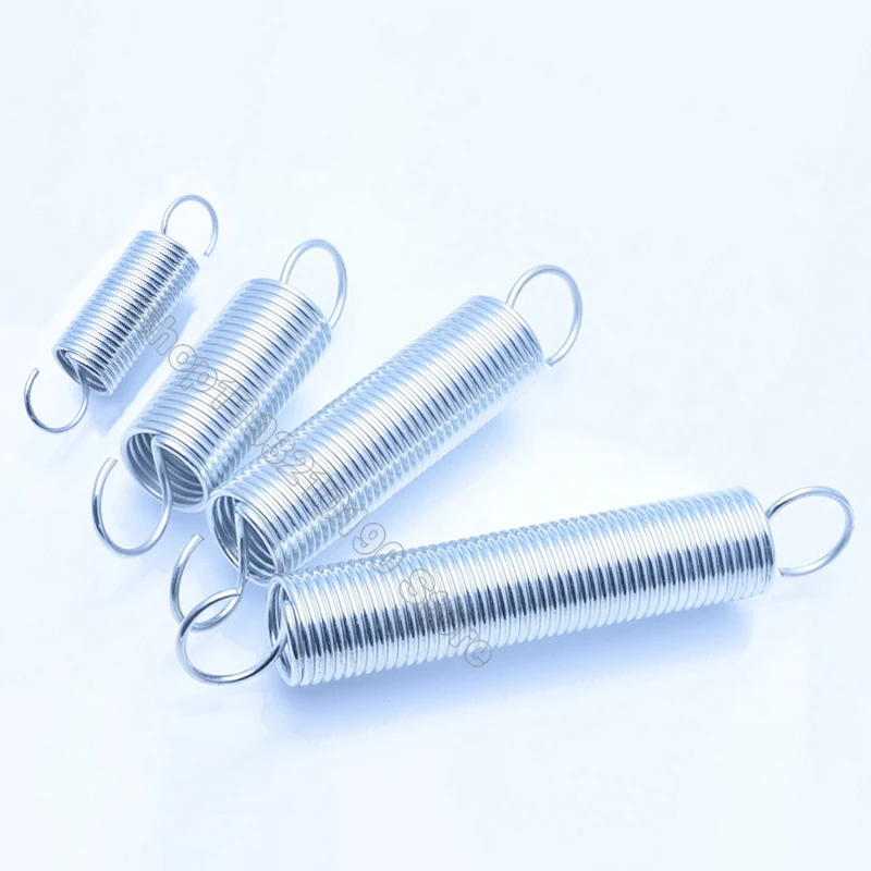 0.5mm Galvanized Extension Spring S Hook Tension Stretching Spring Zinc Plated Pullback Draught Spring OD 3/4/5mm Length 15-300