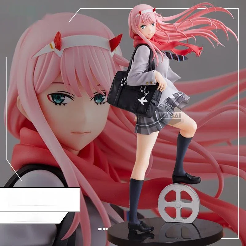 Figura de acción de Darling In The Franxx, modelo de uniforme de mochila Zero Two 02, muñecas, juguetes coleccionables, regalos