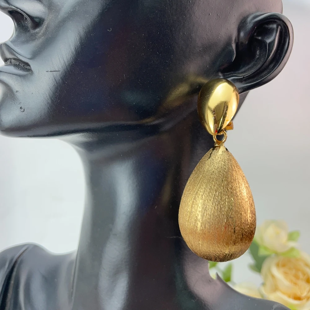 2026 Fashion Big Water Drop Earrings Brazilian Jewelry for Women Party Gift FHK28380