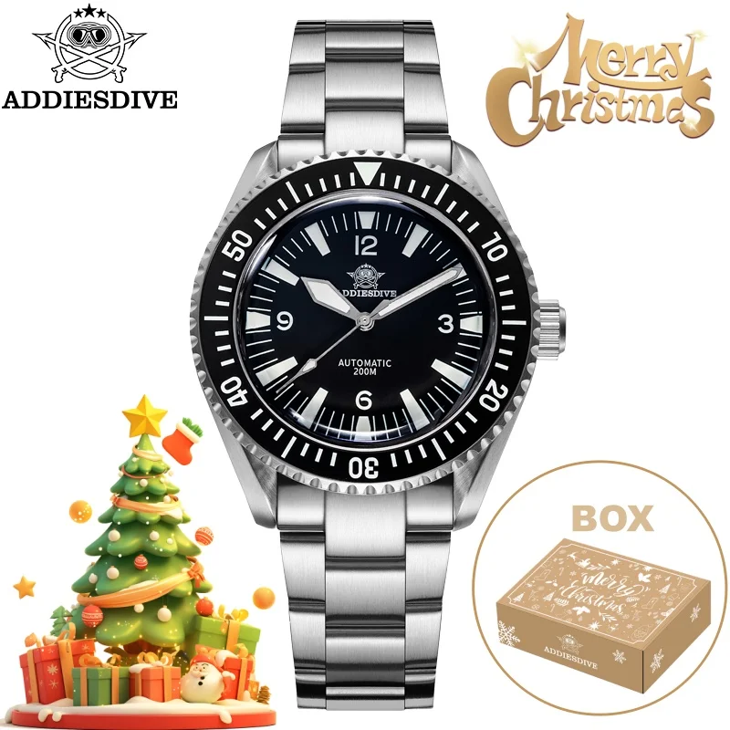 

ADDIESDIVE Men Watch Christmas Gift BGW9 Super Luminous Sapphire Crystal AD2056 200M Waterproof Automatic Mechanical Watch